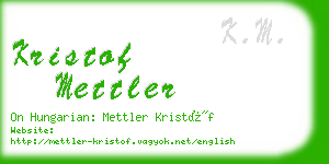 kristof mettler business card